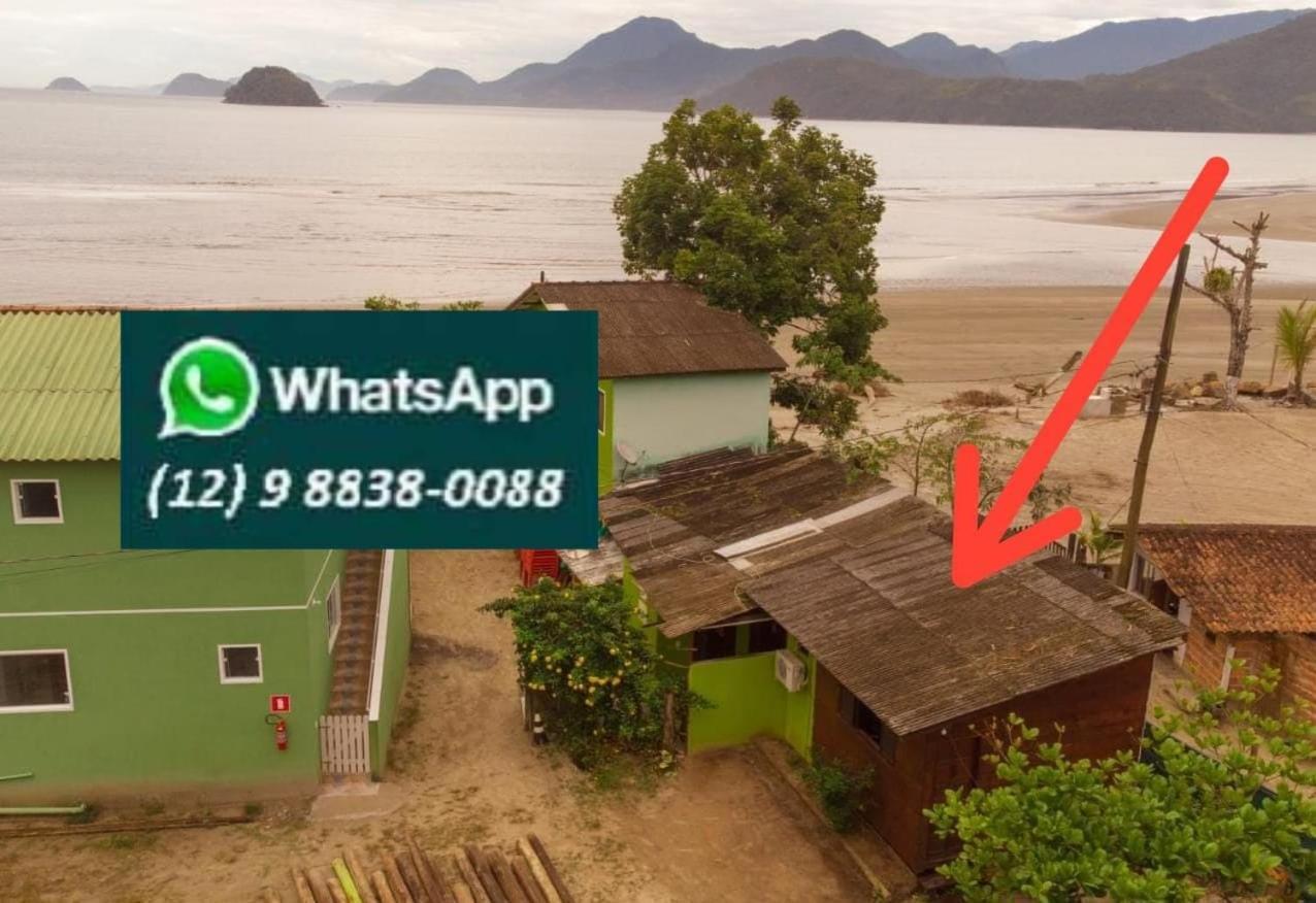 827 Chale Pe Na Areia, Completo Na Praia Do Estaleiro Em Ubatuba - 1 Dormitorio, 1 Banheiro, 1 Vaga De Garagem Eksteriør billede
